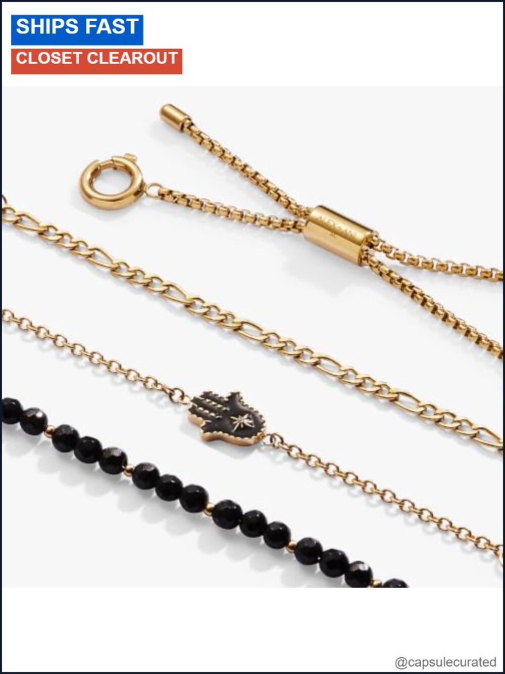Compass Stranded Bracelet Set Stackable Charm Jewelry - Picture 2 of 6